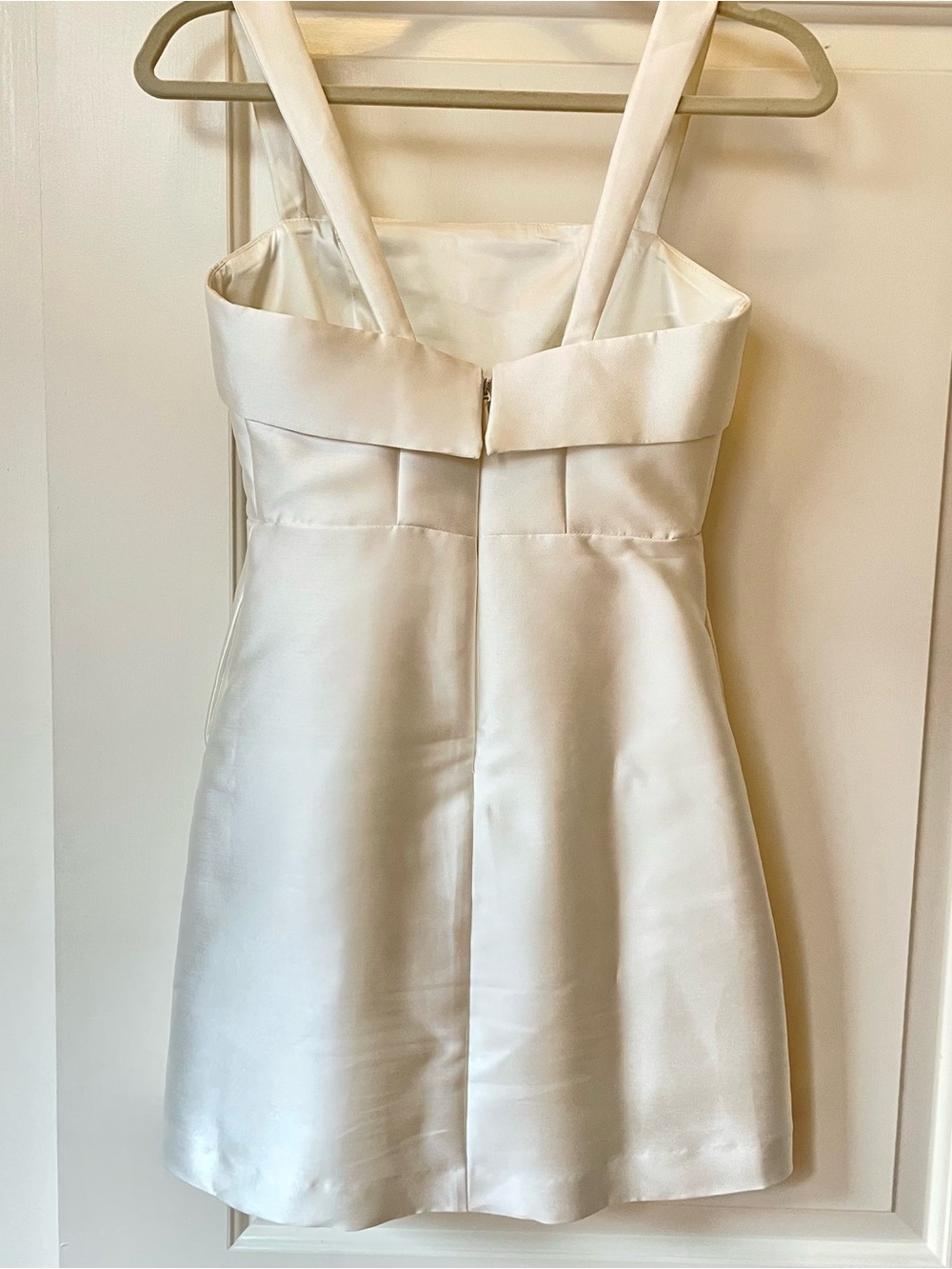 BHLDN Sleeveless Square-Neck Taffeta A-Line Mini Dress - Picture 6 of 7
